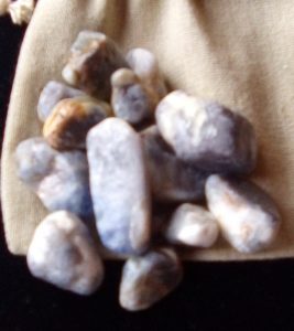 Bag of rough sapphires