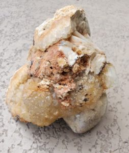 Quartz Crystals with Barite, from Georgia.